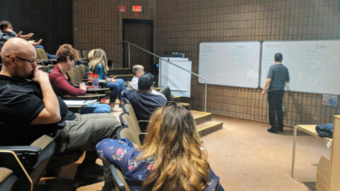 Rick Mclean instructing a workshop